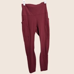 Lululemon Align High Rise Pant 25" size 4 Red Merlot